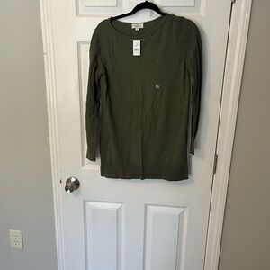 LOFT Forest Green Women's Crew Neck Sweater